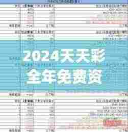 2024天天彩全年免费资料,调整计划执行细节_豪华款5.415