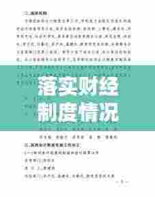 落实财经制度情况：落实财务制度情况 