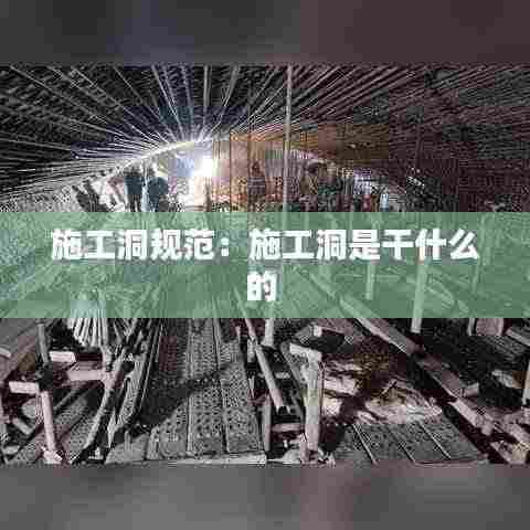 施工洞规范:施工洞是干什么的