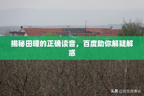 揭秘田疃的正确读音,百度助你解疑解惑
