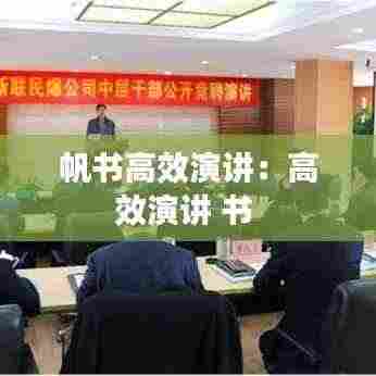 帆书高效演讲：高效演讲 书 