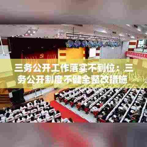 三务公开工作落实不到位：三务公开制度不健全整改措施 