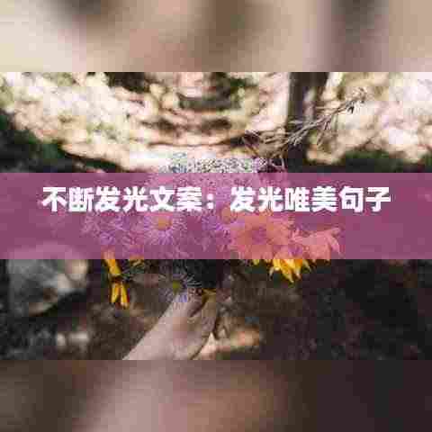 不断发光文案:发光唯美句子