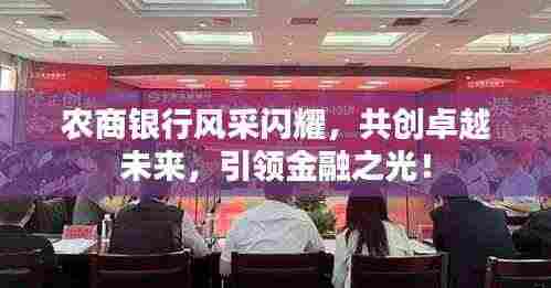 农商银行风采闪耀,共创卓越未来,引领金融之光!