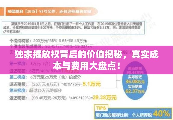 独家播放权背后的价值揭秘,真实成本与费用大盘点!